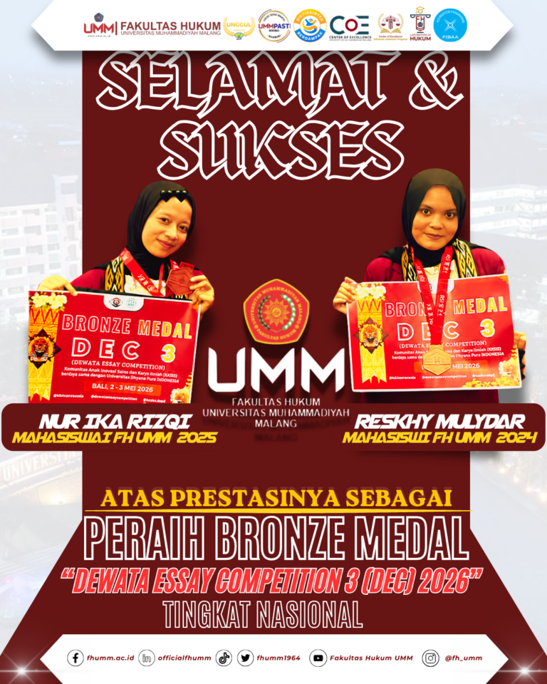 Dari Ruang Kelas ke Panggung Nasional: Kisah Dua Mahasiswi FH UMM Meraih Bronze Medal di Bali