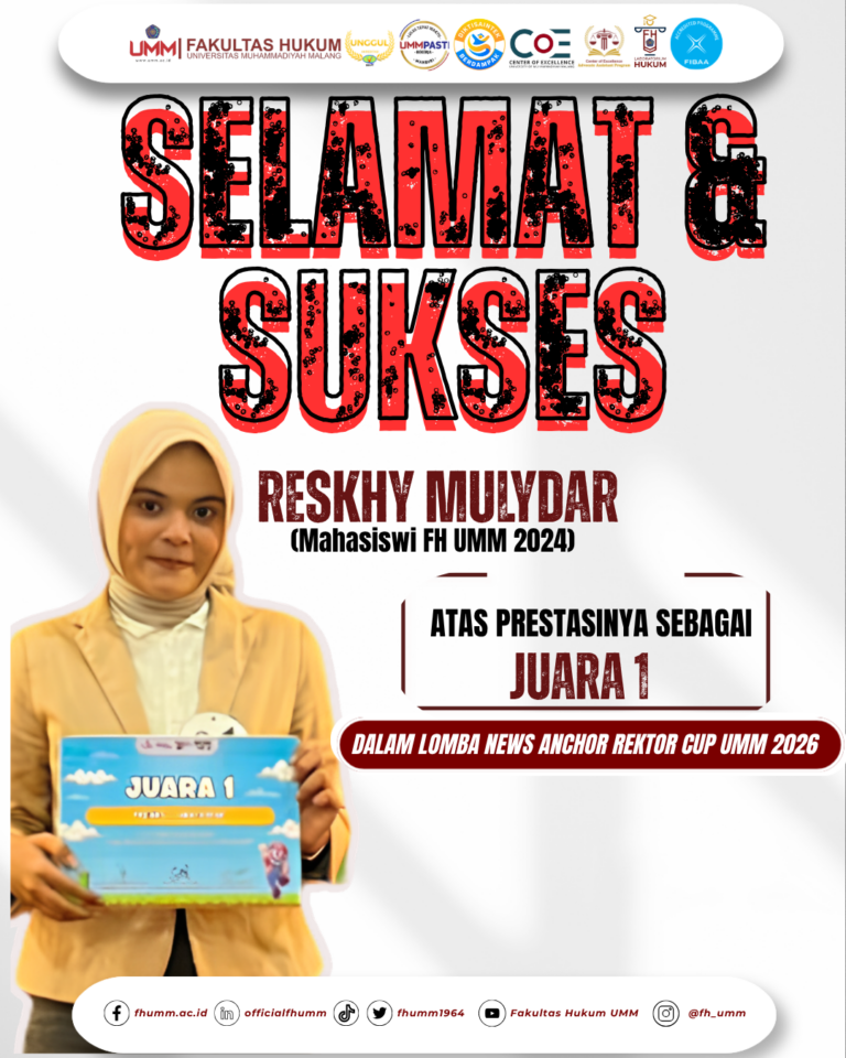 Bakat Terpendam Berbuah Prestasi: Mahasiswi FH UMM Tampil Memukau dan Rebut Juara 1 News Anchor 2026