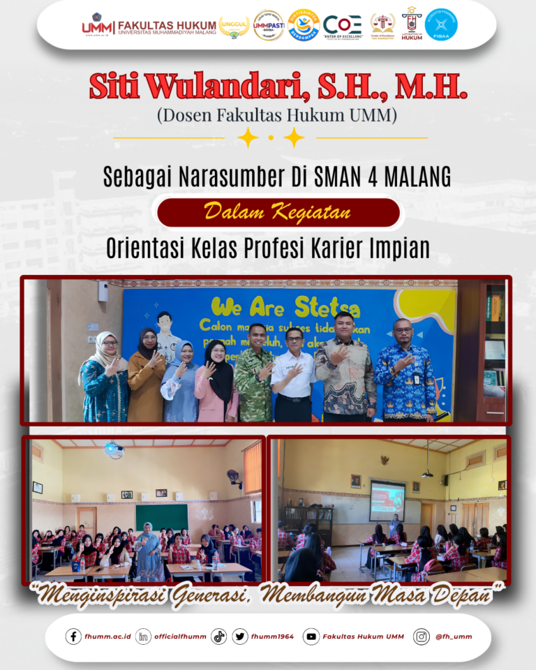 Siti Wulnadari, S.H., M.H Bersama Jajaran Narasumber